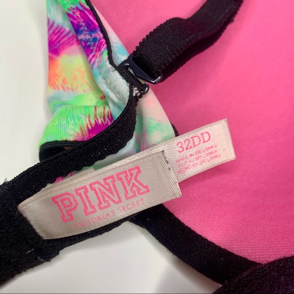 VS PINK | Tropical Feather Print Bra 32 DD - Picture 6 of 7